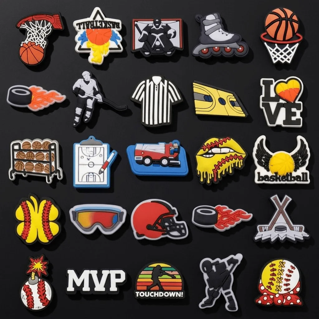25pcs PVC Sports Themed Shoe Charms For Sandals Slippers Clogs Unisex Party Favors
25pcs PVC Sports Themed Shoe Charms For Sandals Slippers Clogs Unisex Party Favors