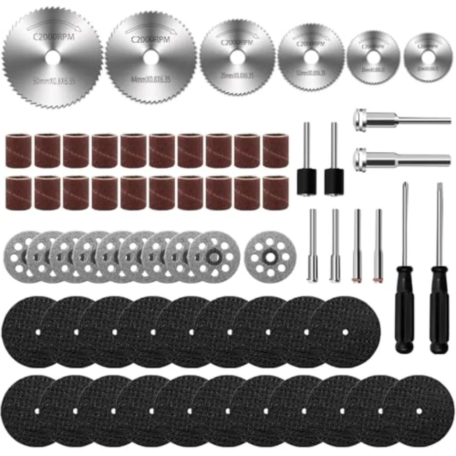66Pcs Cutting Wheel Set for Dremel Rotary Tool 20Pcs Resin Cutting Discs 6Pcs HSS Circular Saw Blades 10Pcs 545 22mm Diamond Cu
66Pcs Cutting Wheel Set for Dremel Rotary Tool 20Pcs Resin Cutting Discs 6Pcs HSS Circular Saw Blades 10Pcs 545 22mm Diamond Cu