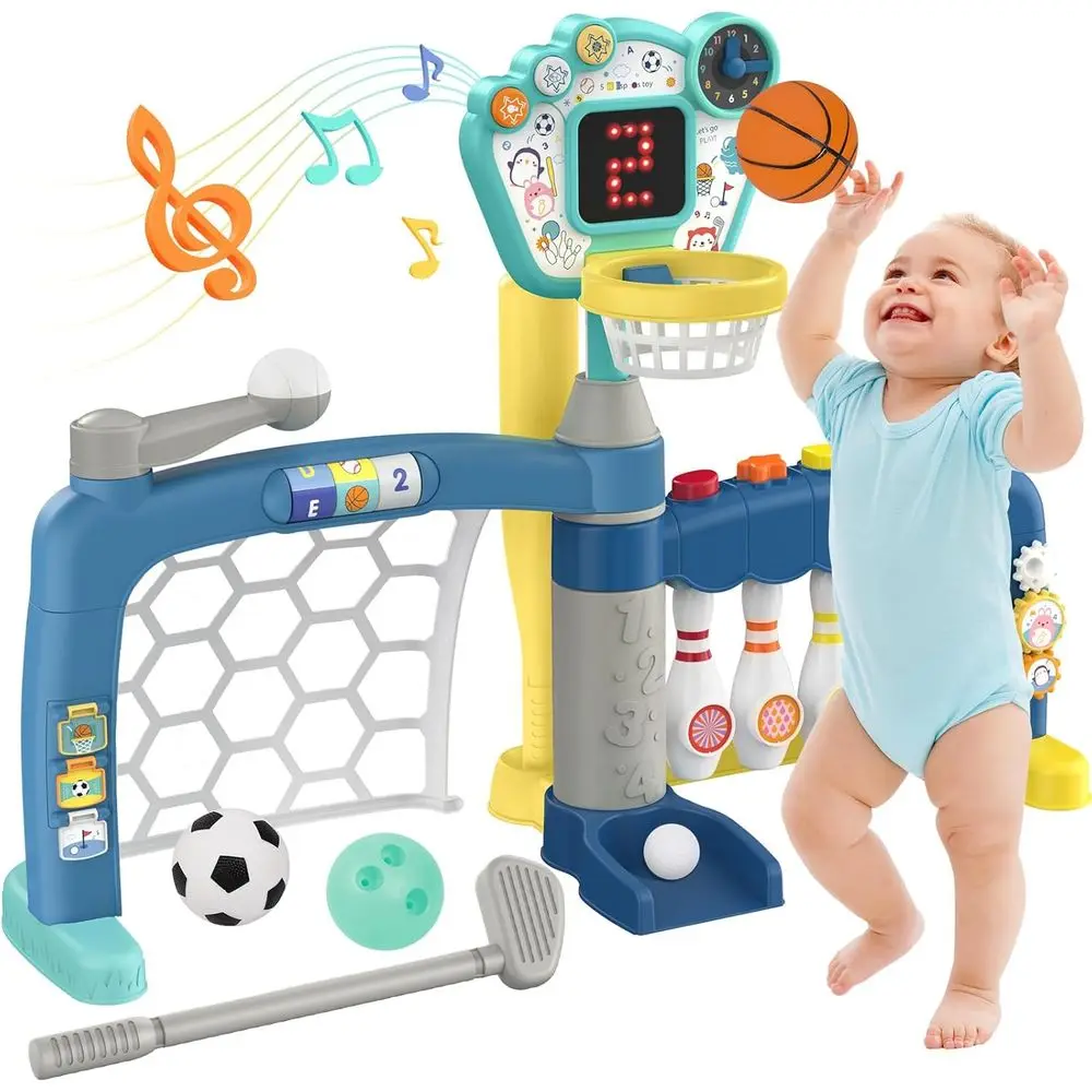 All-in-One Toddler Activity Center: Basketball, Soccer, Bowling, Baseball, Golf for Ages 1-3
All-in-One Toddler Activity Center: Basketball, Soccer, Bowling, Baseball, Golf for Ages 1-3