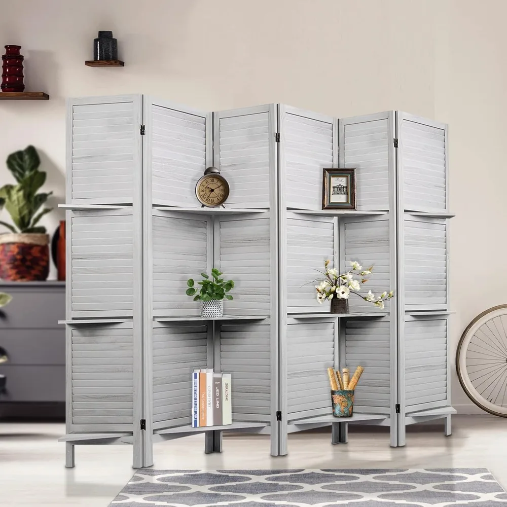 Room Divider with Shelves, Privacy Screen, Room Dividers and Folding Privacy Screens, 6 Panel Wood Temporary Wall Partition
Room Divider with Shelves, Privacy Screen, Room Dividers and Folding Privacy Screens, 6 Panel Wood Temporary Wall Partition