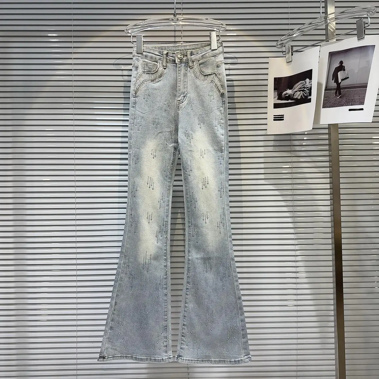 2025 Spring New Hot Diamond Washing Water Gradual Change Slim Jeans Women's Light Blue Skinny Jeans Denim Pants
2025 Spring New Hot Diamond Washing Water Gradual Change Slim Jeans Women's Light Blue Skinny Jeans Denim Pants