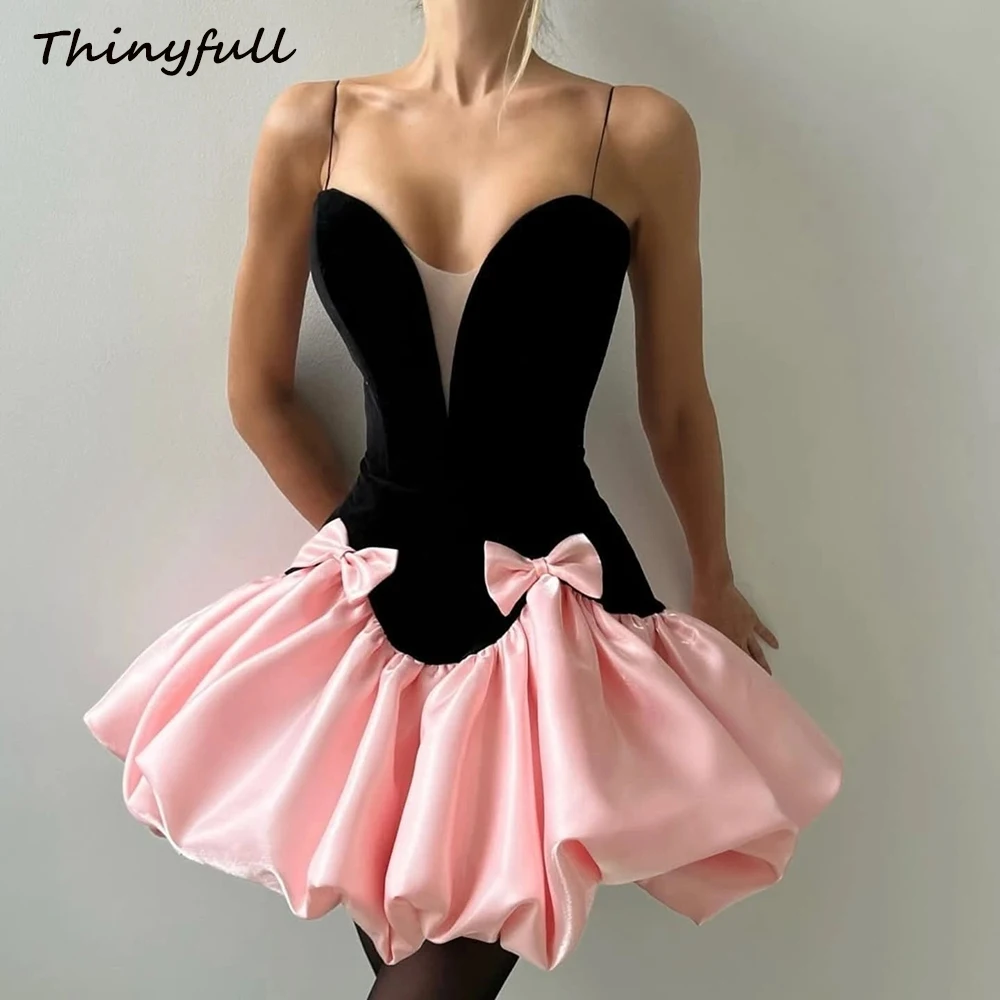 Thinyfull Velvet/Satin A-line Short Prom Dresses Sweetheart Sleeveless Birthday Party Gown Mini Dress Robe De Soirée Customized
Thinyfull Velvet/Satin A-line Short Prom Dresses Sweetheart Sleeveless Birthday Party Gown Mini Dress Robe De Soirée Customized