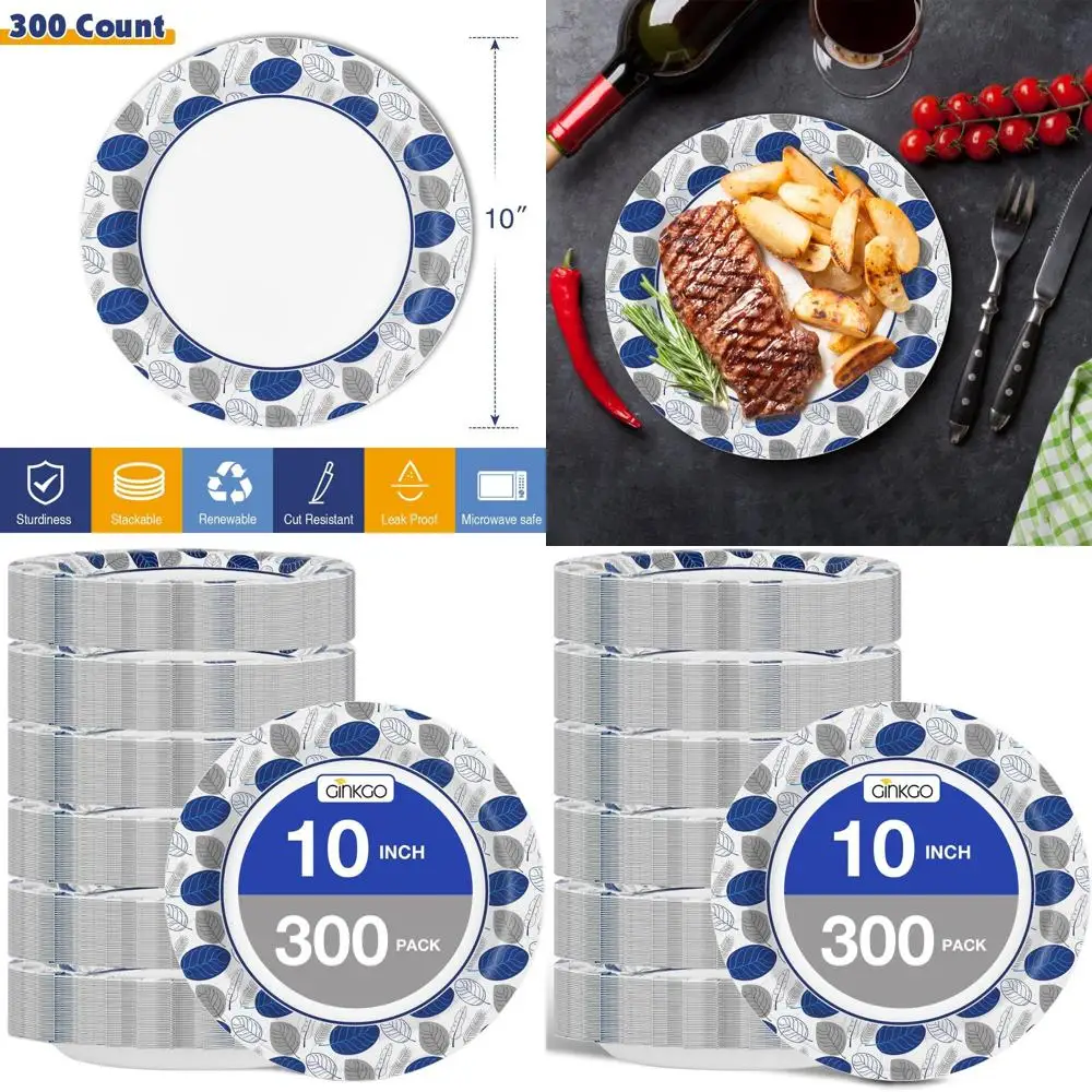 100 упаковок 10-дюймовых прочных бумажных тарелок, герметичных и устойчивых к порезам для вечеринок, уличных и повседневных еды.
100 упаковок 10-дюймовых прочных бумажных тарелок, герметичных и устойчивых к порезам для вечеринок, уличных и повседневных еды.