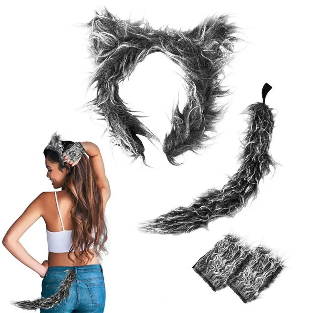 Wolf Cosplay Accessories Realistic Wolf Ear Tail Set Plush Headband Gloves Halloween Role-playing Accessories for Parties
Wolf Cosplay Accessories Realistic Wolf Ear Tail Set Plush Headband Gloves Halloween Role-playing Accessories for Parties