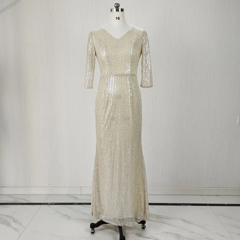 Вечернее платье на заказ с настоящими фотографиями и длинными рукавами Robe De Soiree с v-образным вырезом и золотыми блестками Русалка длиной до пола, женское платье больших размеров
Вечернее платье на заказ с настоящими фотографиями и длинными рукавами Robe De Soiree с v-образным вырезом и золотыми блестками Русалка длиной до пола, женское платье больших размеров