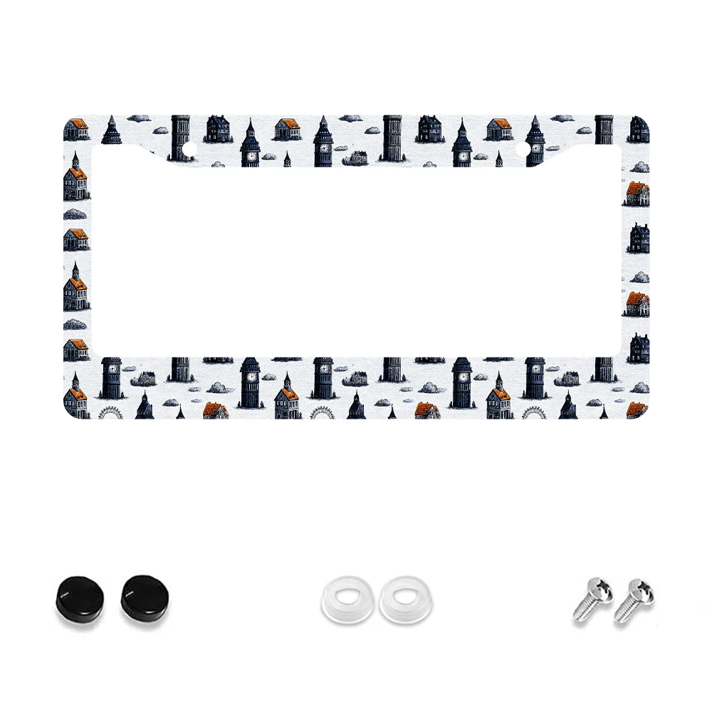 1pc Retro Blue and White Cityscape Pattern 2 Hole License Plate Frame, Aluminum Material, 6x12 Inches with Screw Kit, Vintage C
1pc Retro Blue and White Cityscape Pattern 2 Hole License Plate Frame, Aluminum Material, 6x12 Inches with Screw Kit, Vintage C