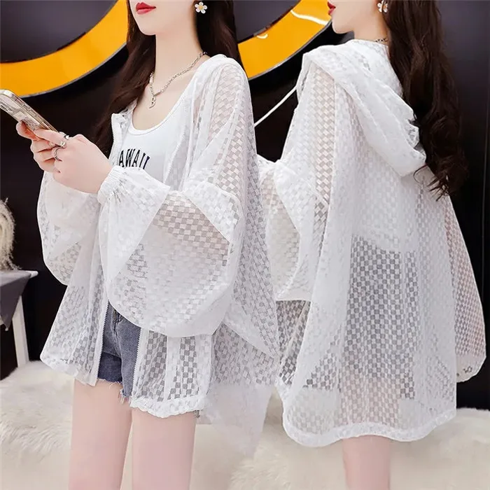 Sun Protection Clothing Women's Fashion Thin Hooded Jacket 2023 New Summer Loose Casual Anti-UV Sunscreen Shirt Tops Female
Sun Protection Clothing Women's Fashion Thin Hooded Jacket 2023 New Summer Loose Casual Anti-UV Sunscreen Shirt Tops Female