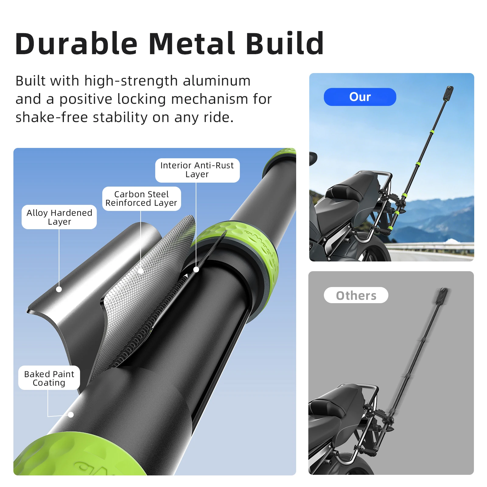Aluminum Alloy Telescopic Stick Multi-Purpose Motorcycle Mount Kit Double Clamp Handlebar Selfie Stick Cycling Accessories
Aluminum Alloy Telescopic Stick Multi-Purpose Motorcycle Mount Kit Double Clamp Handlebar Selfie Stick Cycling Accessories