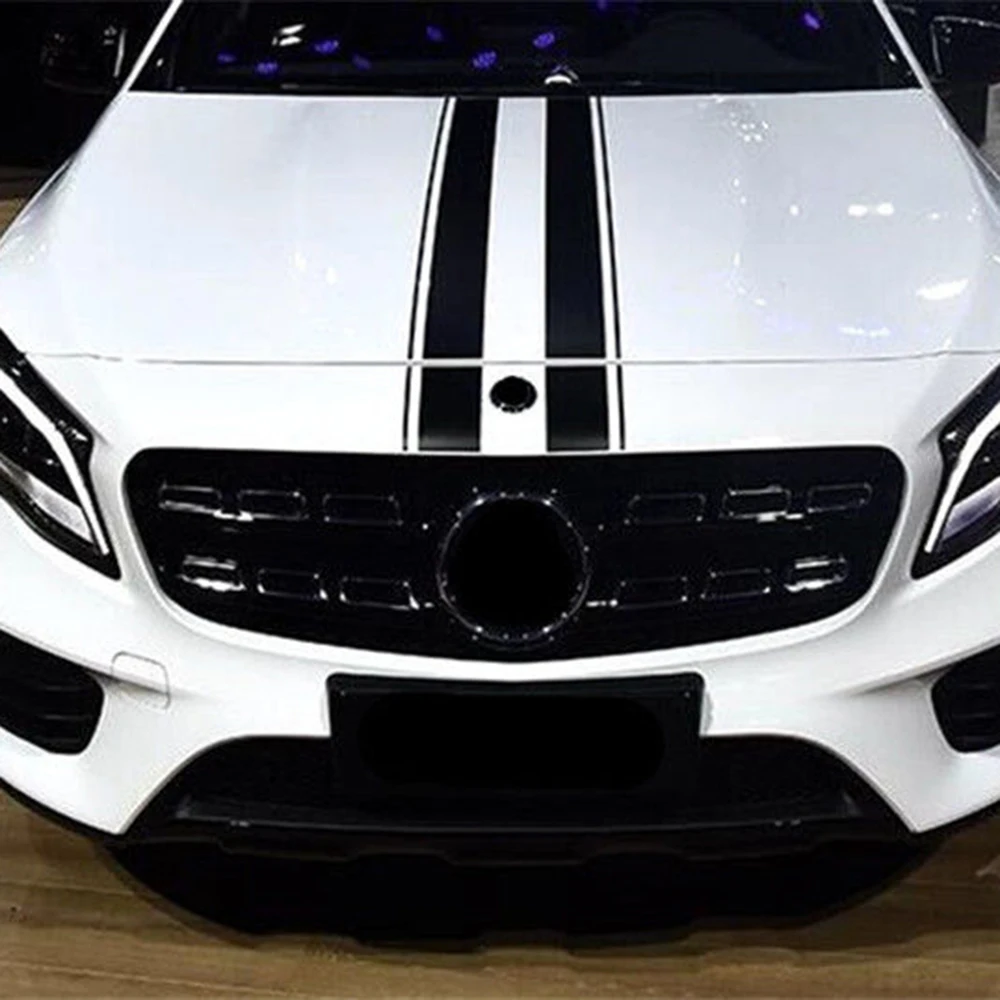 Vinyl Hood Stripe Decal Set 2-Piece for Mercedes-Benz A C CLA GLA GLC Class Bonnet Sticker with Precision Cut Edges
Vinyl Hood Stripe Decal Set 2-Piece for Mercedes-Benz A C CLA GLA GLC Class Bonnet Sticker with Precision Cut Edges