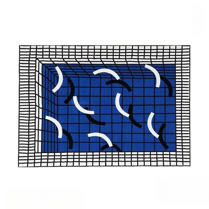 Blue living room carpet, sofa coffee table floor mat, easy to take care of household non-slip carpet
Blue living room carpet, sofa coffee table floor mat, easy to take care of household non-slip carpet