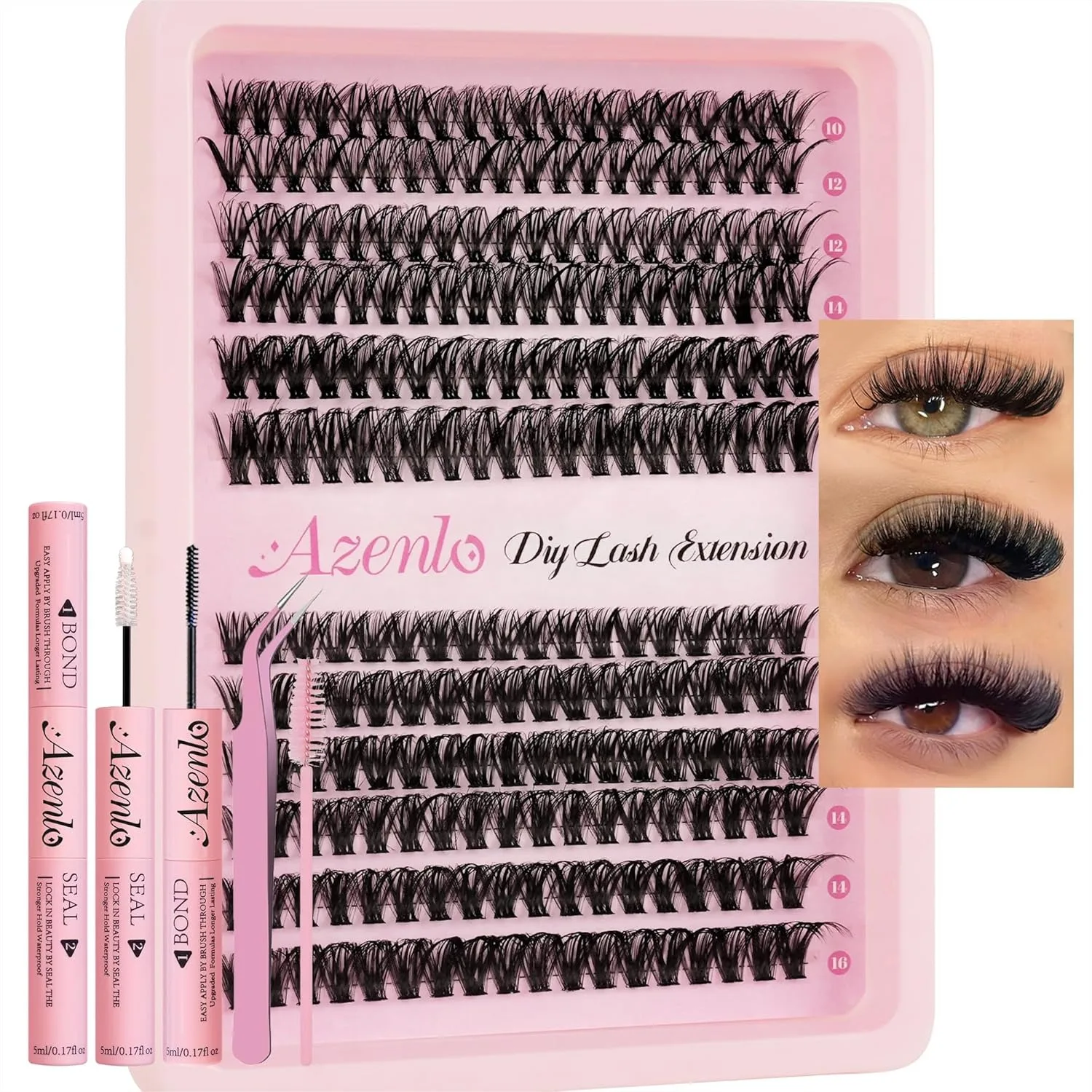 Lash Extensions 40D+60D Cluster 240pcs DIY Wispy Lash Clusters 10-16mm Individual Thin Band Kit for Beginners At Home
Lash Extensions 40D+60D Cluster 240pcs DIY Wispy Lash Clusters 10-16mm Individual Thin Band Kit for Beginners At Home