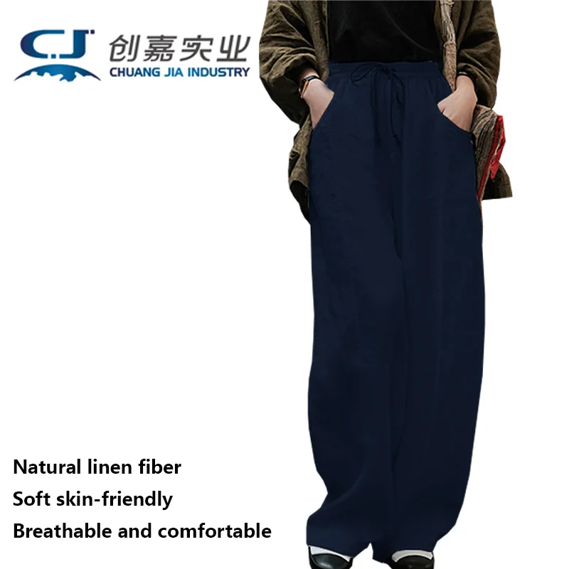 Natural Pure Linen Women's Trousers Pink Lace-up Loose Straight Trousers Outdoor Travel Leisure Sports Jogging Cool Waken Sweat
Natural Pure Linen Women's Trousers Pink Lace-up Loose Straight Trousers Outdoor Travel Leisure Sports Jogging Cool Waken Sweat