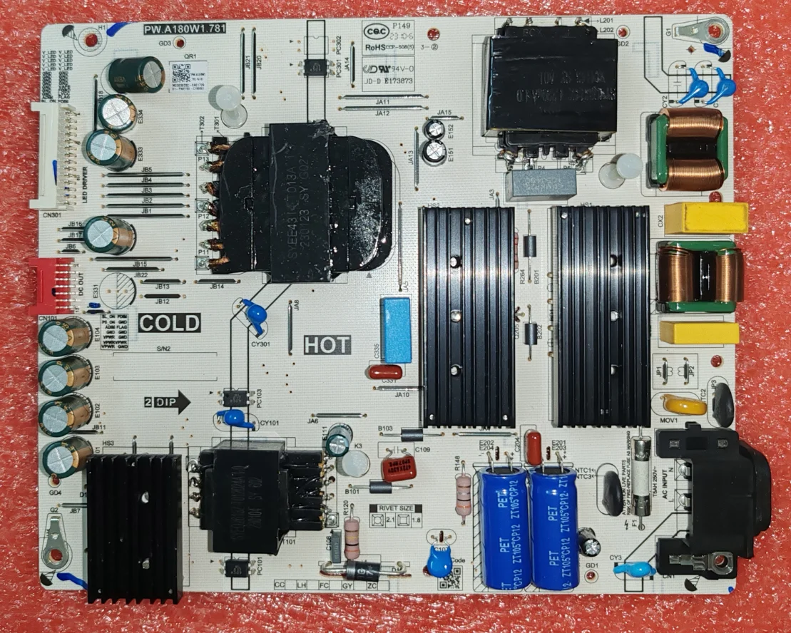 PW.A180W1.781 81-PWE15X-C 180001 Плата питания светодиодного телевизора протестирована хорошо физическое фото
PW.A180W1.781 81-PWE15X-C 180001 Плата питания светодиодного телевизора протестирована хорошо физическое фото