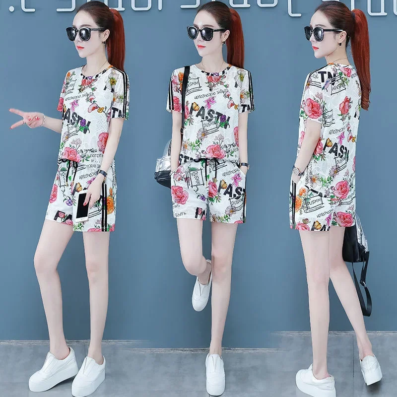 Women's Tracksuit Clothing 2025 Summer New Casual Running Suit Loose Printed Crop Tops Shorts 2 Two Piece Set For Women T-shirt
Women's Tracksuit Clothing 2025 Summer New Casual Running Suit Loose Printed Crop Tops Shorts 2 Two Piece Set For Women T-shirt