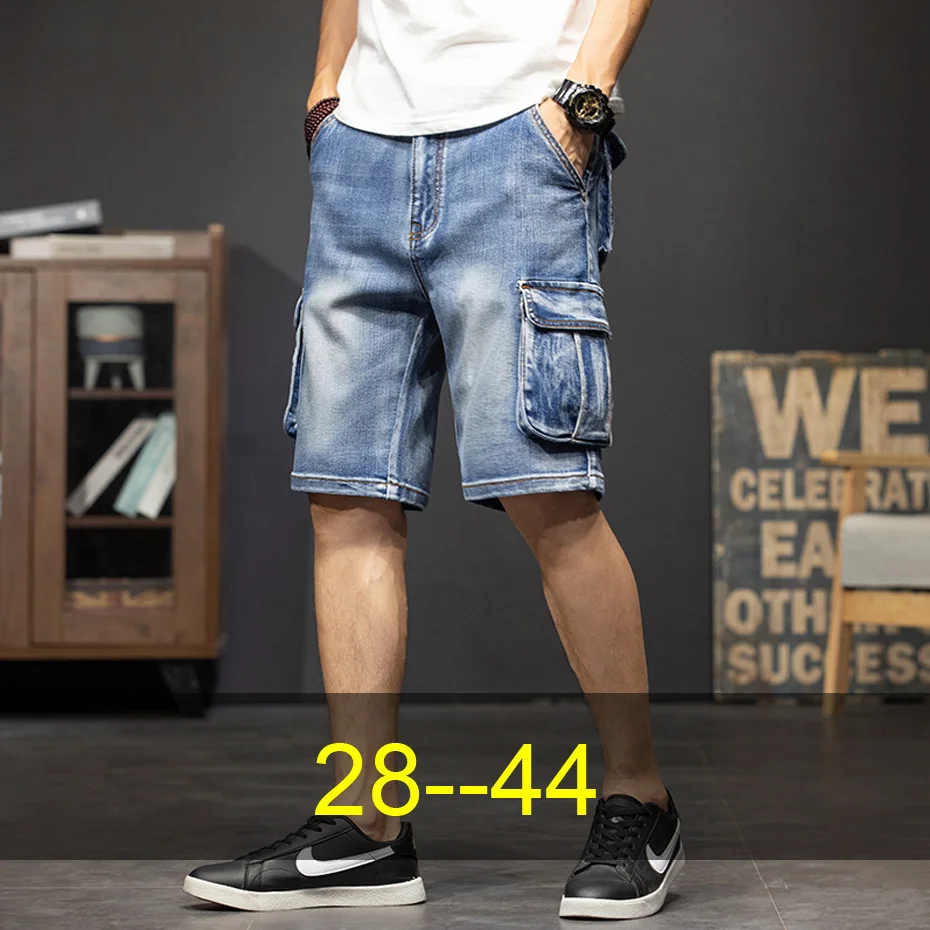 Summer Denim Shorts Men Pocket Cargo Jean Shorts Plus Size 44 Fashion Casual Short Pants Male Blue Bottom
Summer Denim Shorts Men Pocket Cargo Jean Shorts Plus Size 44 Fashion Casual Short Pants Male Blue Bottom