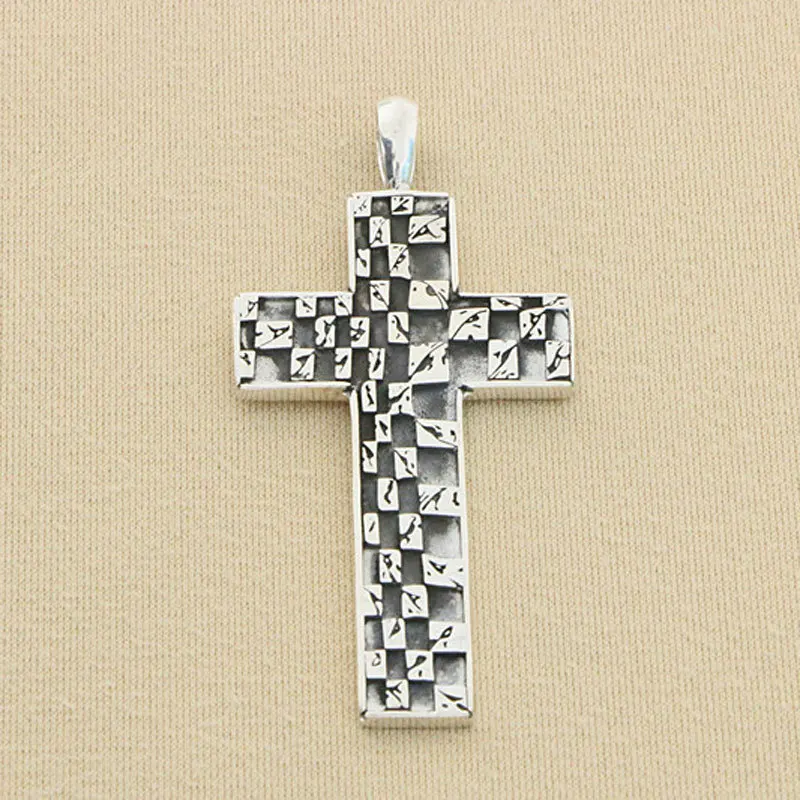 Sterling Silver Cross Pendant for Men and Women Personality Necklace Pendant, European and American Hip Hop Jewelry, Thai Silver
Sterling Silver Cross Pendant for Men and Women Personality Necklace Pendant, European and American Hip Hop Jewelry, Thai Silver