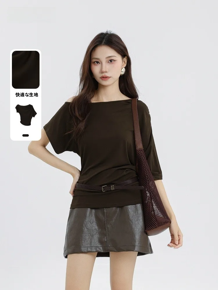 Модный топ с открытыми плечами и вырезом, осенняя новинка 2025, повседневный универсальный дизайн, женский топ
Модный топ с открытыми плечами и вырезом, осенняя новинка 2025, повседневный универсальный дизайн, женский топ