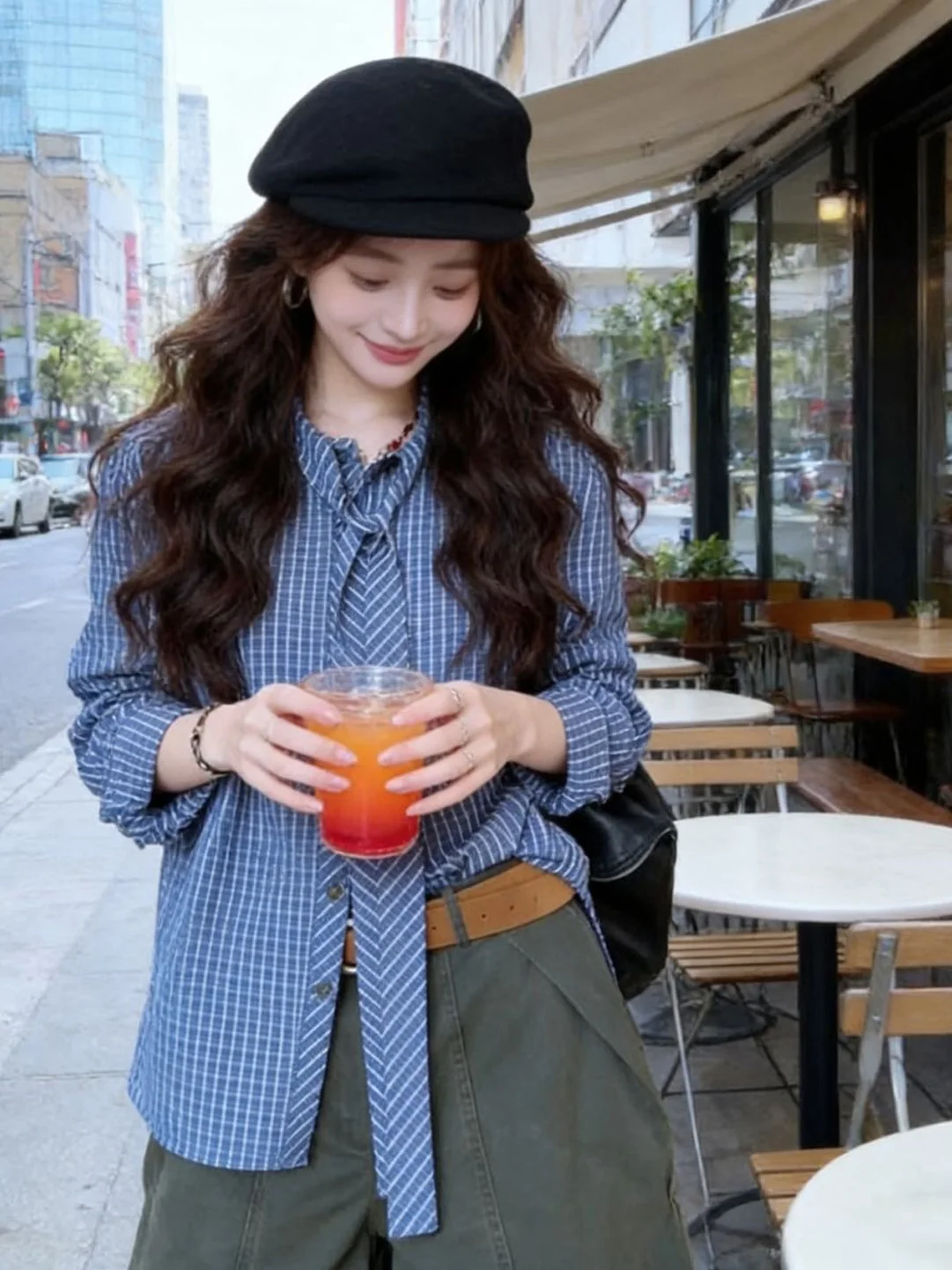 Blue Plaid Long Sleeve Women's Casual Shirt with Sash Loose Fit Versatile 2026 New Design High Quality Korean Style Commute Wind
Blue Plaid Long Sleeve Women's Casual Shirt with Sash Loose Fit Versatile 2026 New Design High Quality Korean Style Commute Wind