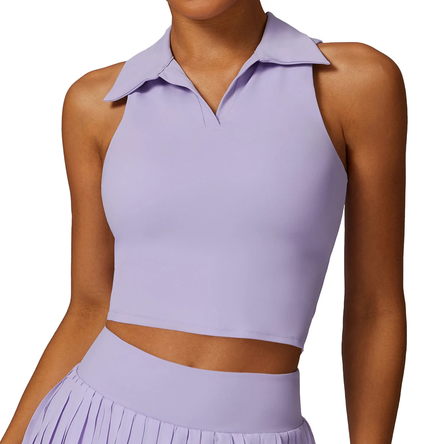 Maxdutti Naked Tight Fitting Sports Vest For Women Running Tennis Fitness Suit Top Polo Collar Sports Shirt For Women
Maxdutti Naked Tight Fitting Sports Vest For Women Running Tennis Fitness Suit Top Polo Collar Sports Shirt For Women