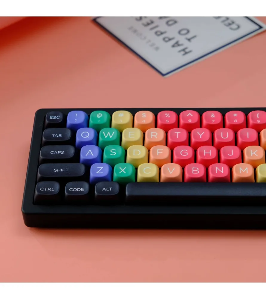 Black and white keycaps PBTMOA highly sublimated customized mechanical keyboard rain 75wooting
Black and white keycaps PBTMOA highly sublimated customized mechanical keyboard rain 75wooting