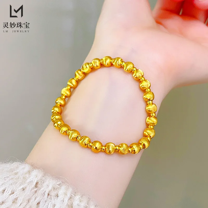 Luxury 24K 9999 Pure Gold real gold Women's Cat's Eye Lutong Transfer Beads Bracelet
Luxury 24K 9999 Pure Gold real gold Women's Cat's Eye Lutong Transfer Beads Bracelet