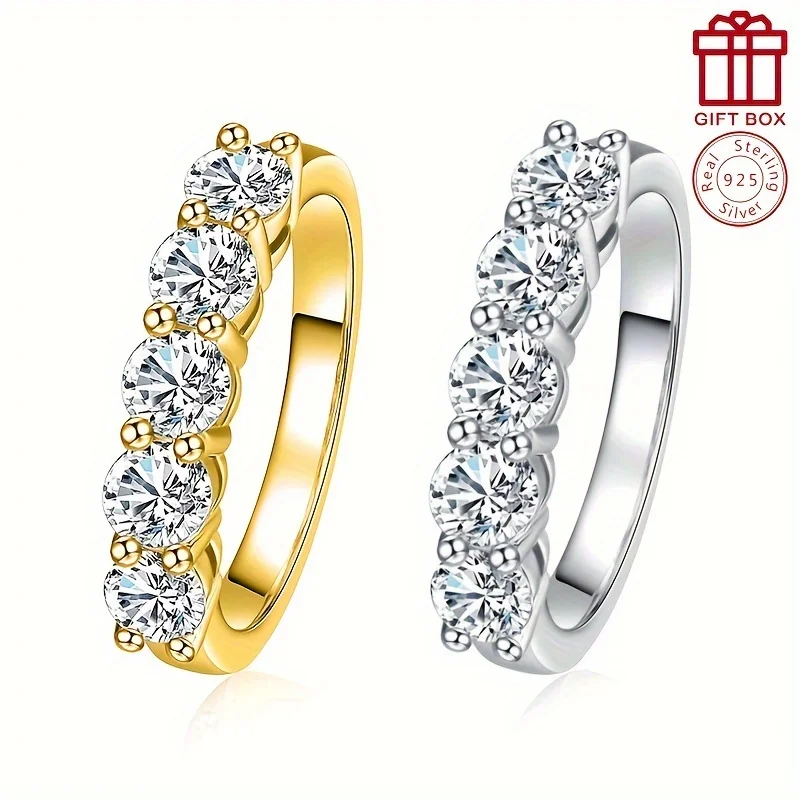 Wedding Rings For Women Round Cut Moissanite Lab Diamond D Color VVS1 With GRA S925 Silver Ring Women Jewelry Party Gifts
Wedding Rings For Women Round Cut Moissanite Lab Diamond D Color VVS1 With GRA S925 Silver Ring Women Jewelry Party Gifts