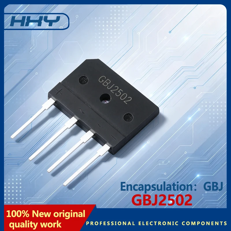 10PCS GBJ2502 GBJ rectifier bridge stack flat bridge