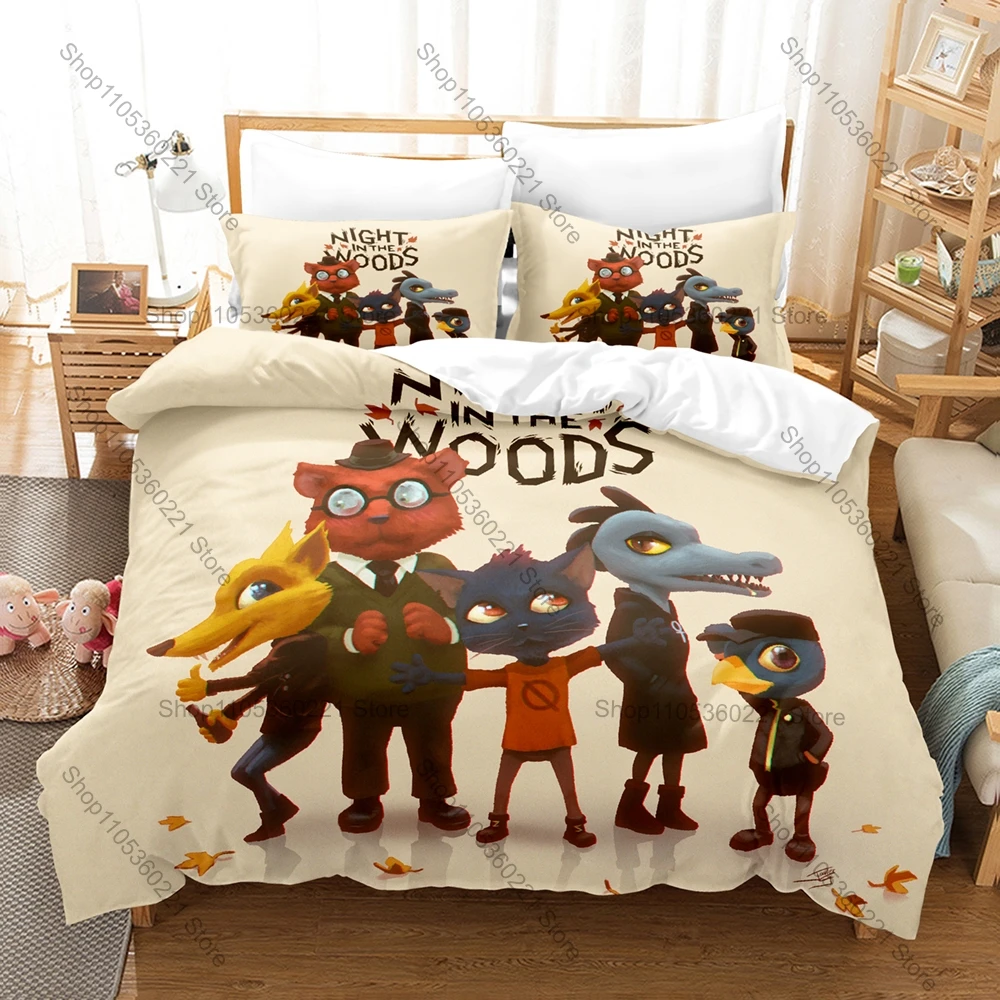 Personality 3D Night In The Woods Bedding Set New Cute Mae Bea Gregg Characters Duvet Cover Pillowcases Comfortable Bed Set for
Personality 3D Night In The Woods Bedding Set New Cute Mae Bea Gregg Characters Duvet Cover Pillowcases Comfortable Bed Set for