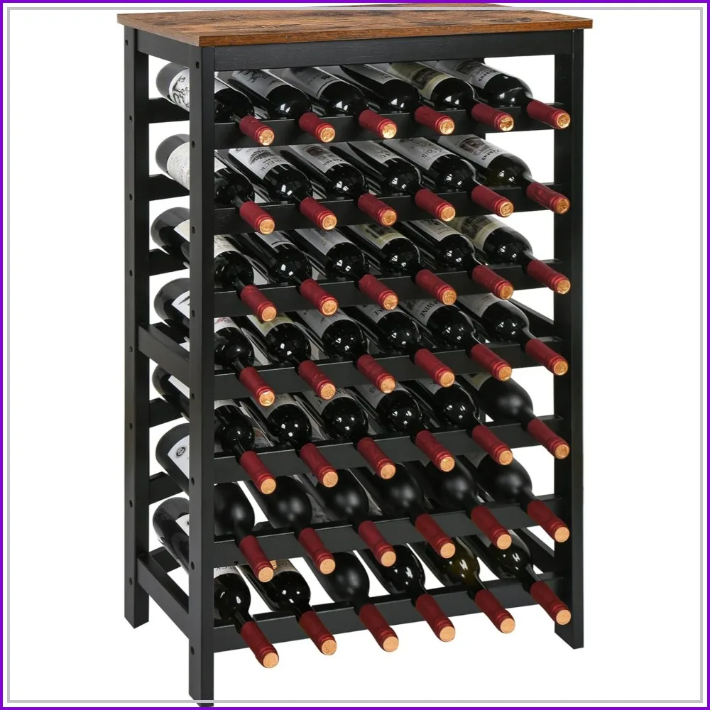42-Bottle Bamboo Wine Rack, 7-Tier Freestanding Floor with Table Top, Wine Storage Shelf for Kitchen Dining Room Bar
42-Bottle Bamboo Wine Rack, 7-Tier Freestanding Floor with Table Top, Wine Storage Shelf for Kitchen Dining Room Bar