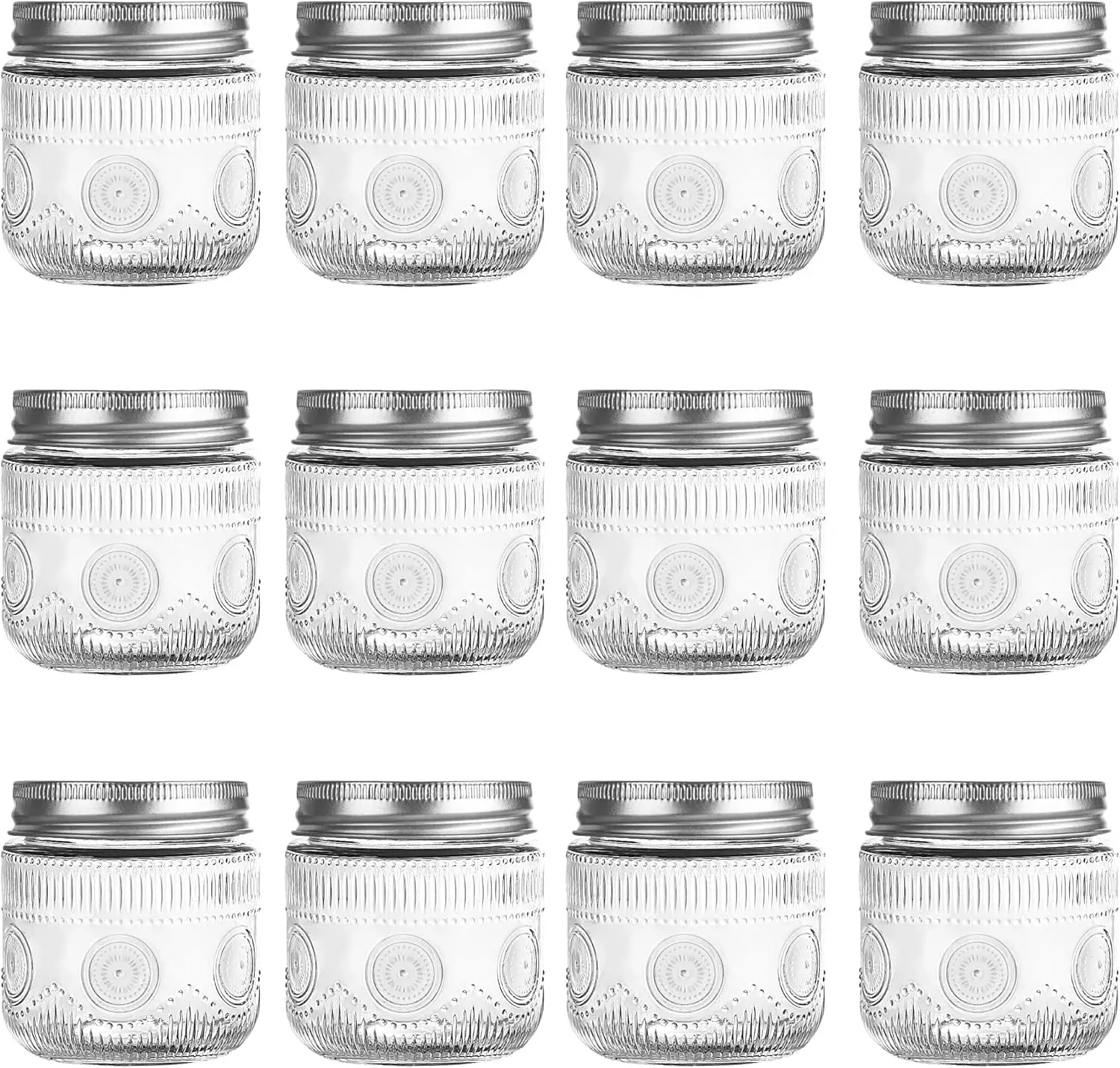 8 oz Vintage Jars with Lids, Regular Mouth Canning Jar, Safe For Storage, Canning, Pickling, Preserving, Fermenting, DIY C
8 oz Vintage Jars with Lids, Regular Mouth Canning Jar, Safe For Storage, Canning, Pickling, Preserving, Fermenting, DIY C