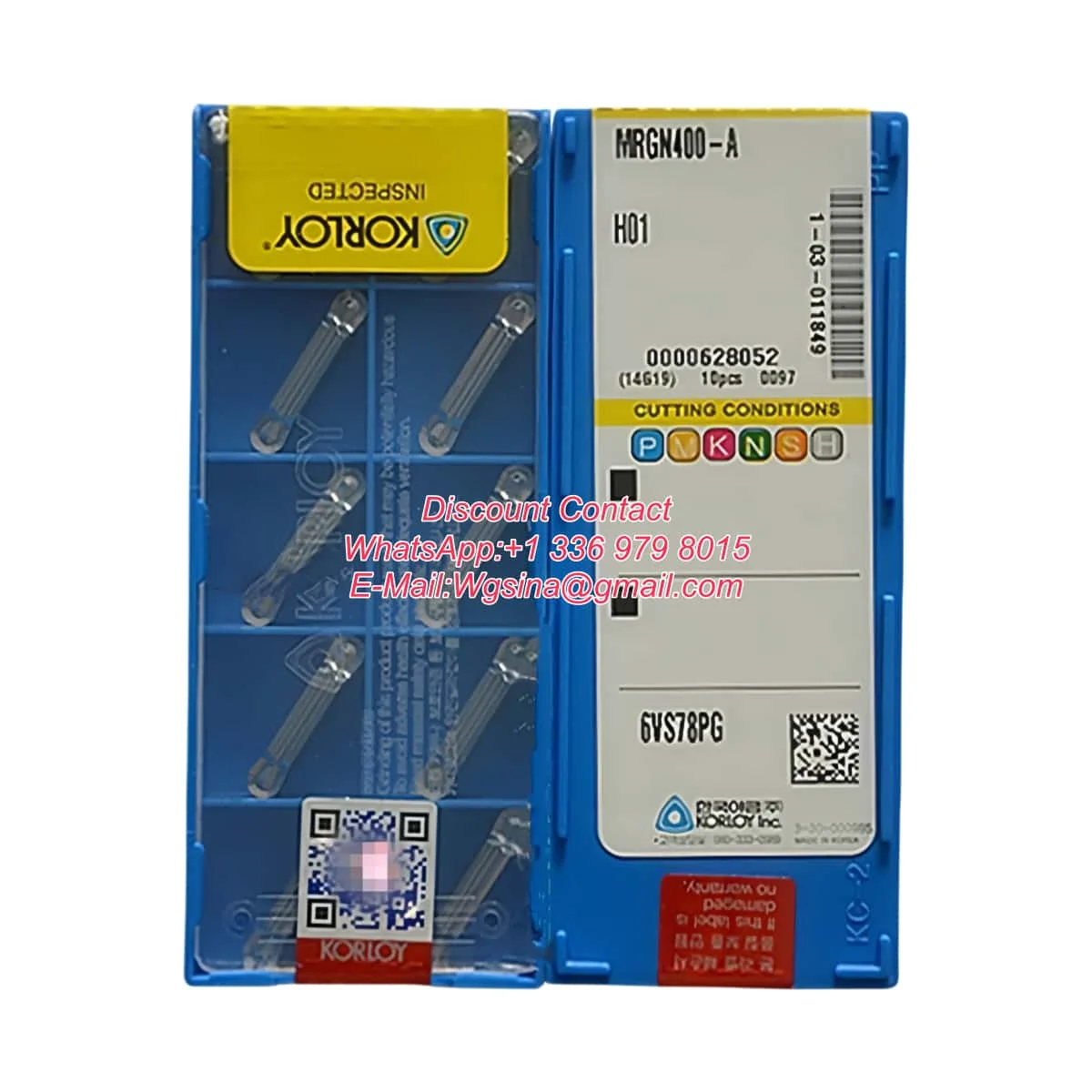 Оригинальная канавочная вставка KORLY MRGN MRGN400 600 800-A H01, 10 шт.
Оригинальная канавочная вставка KORLY MRGN MRGN400 600 800-A H01, 10 шт.