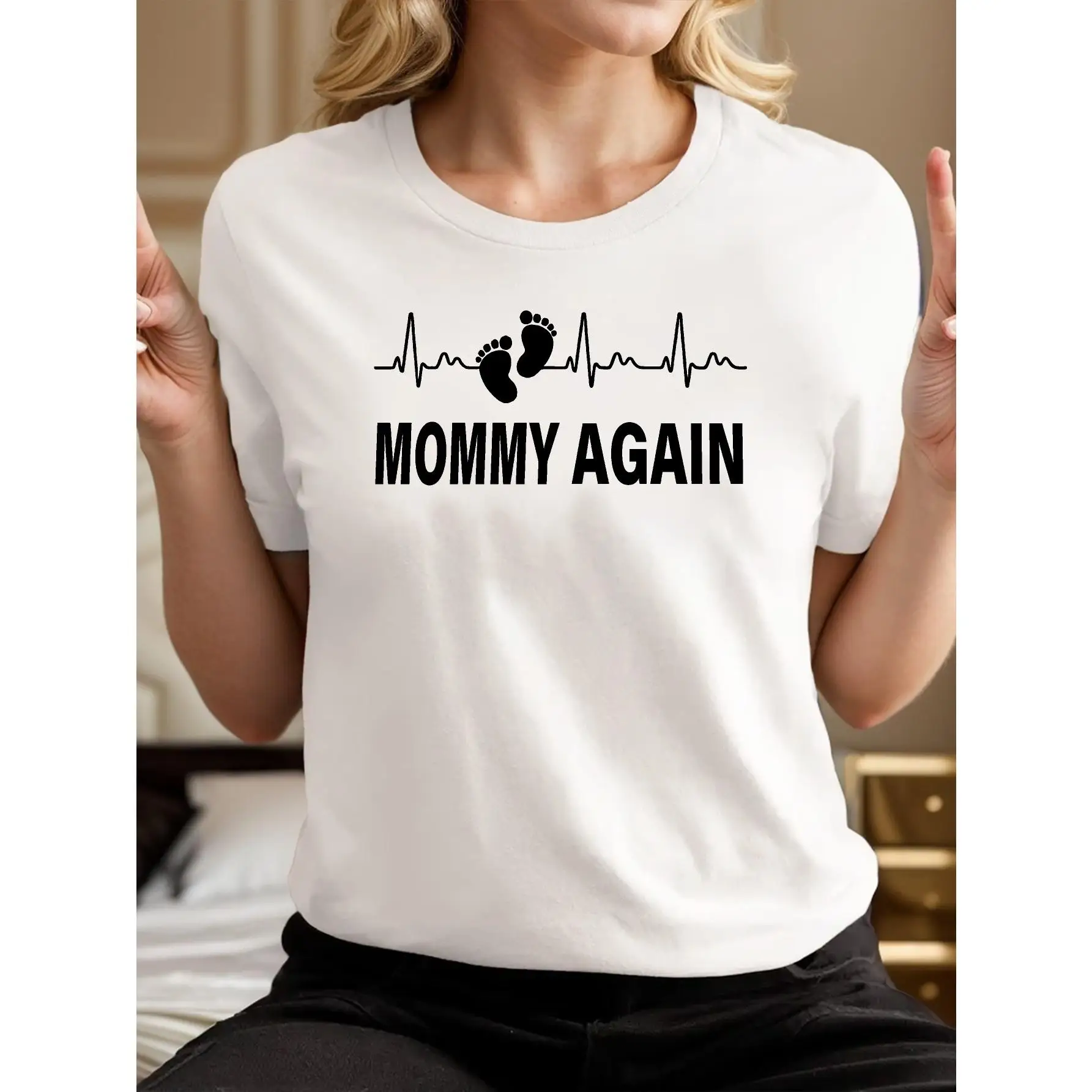 Adorable and Meaningful T - Shirt: Celebrate New Motherhood with "Mommy Again" Graphic
Adorable and Meaningful T - Shirt: Celebrate New Motherhood with "Mommy Again" Graphic