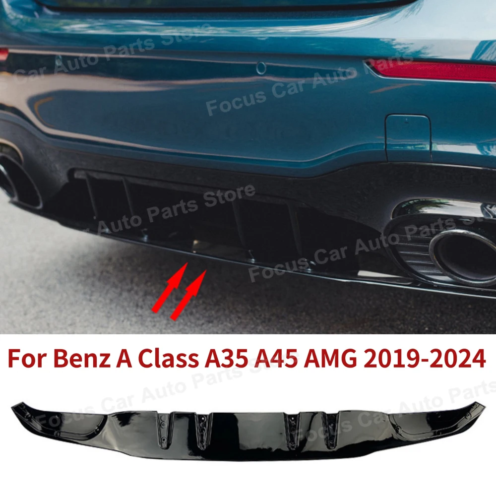 Glossy Black Car Styling Rear Bumper Lip Diffuser Spoiler Splitter For Mercedes Benz W177 AMG Hatchback Sedan A35 A45 2019-2024
Glossy Black Car Styling Rear Bumper Lip Diffuser Spoiler Splitter For Mercedes Benz W177 AMG Hatchback Sedan A35 A45 2019-2024