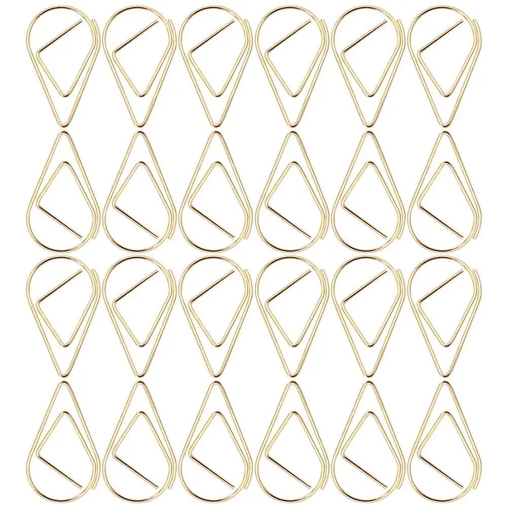 100pcs Water Document Paper Paper Clips Metal Student Office Supplies Document Organizer Teardrop File Clips
100pcs Water Document Paper Paper Clips Metal Student Office Supplies Document Organizer Teardrop File Clips