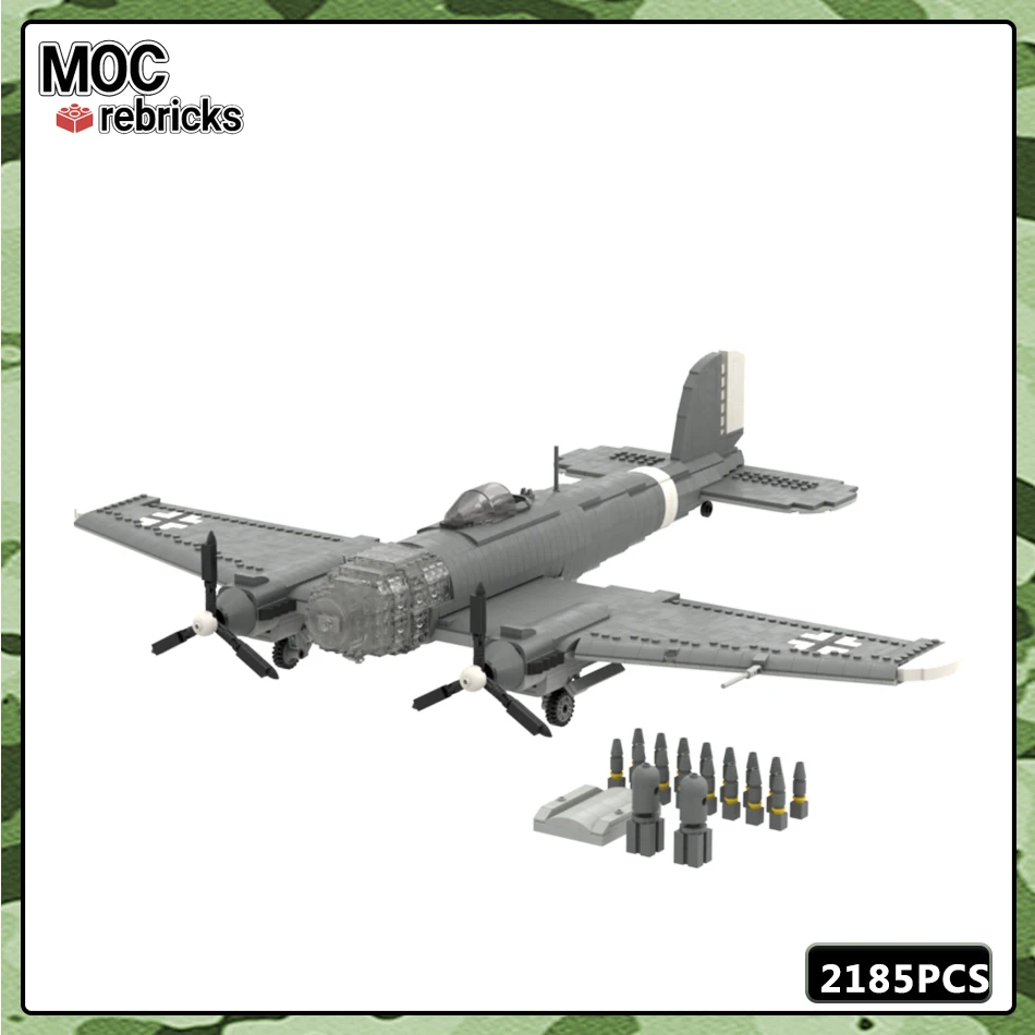 MOC Military Series Heinkel He 111 German Air Force Bomber Building Block Model Set DIY Children's Gift Toys Hobbies
MOC Military Series Heinkel He 111 German Air Force Bomber Building Block Model Set DIY Children's Gift Toys Hobbies