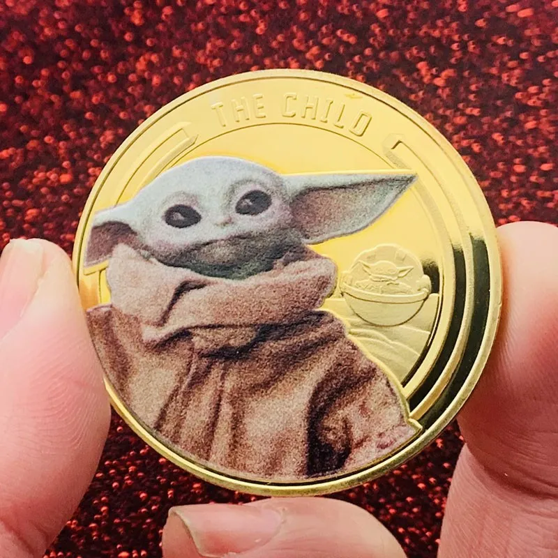 Mandalorian Star Wars Yoda Baby gold Plated Colorful Commemorative coin Cute Children Cartoon medal Movie metal card gifts
Mandalorian Star Wars Yoda Baby gold Plated Colorful Commemorative coin Cute Children Cartoon medal Movie metal card gifts