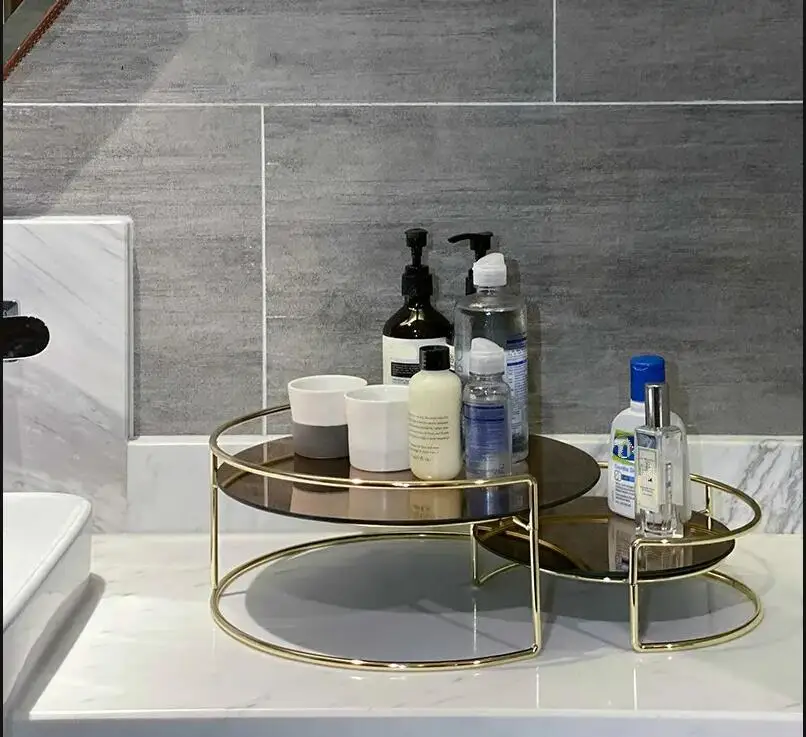 Nordic Bathroom metal storage tray rack Jewelry cosmetic Desktop Shelf Decoration supplies tools
Nordic Bathroom metal storage tray rack Jewelry cosmetic Desktop Shelf Decoration supplies tools