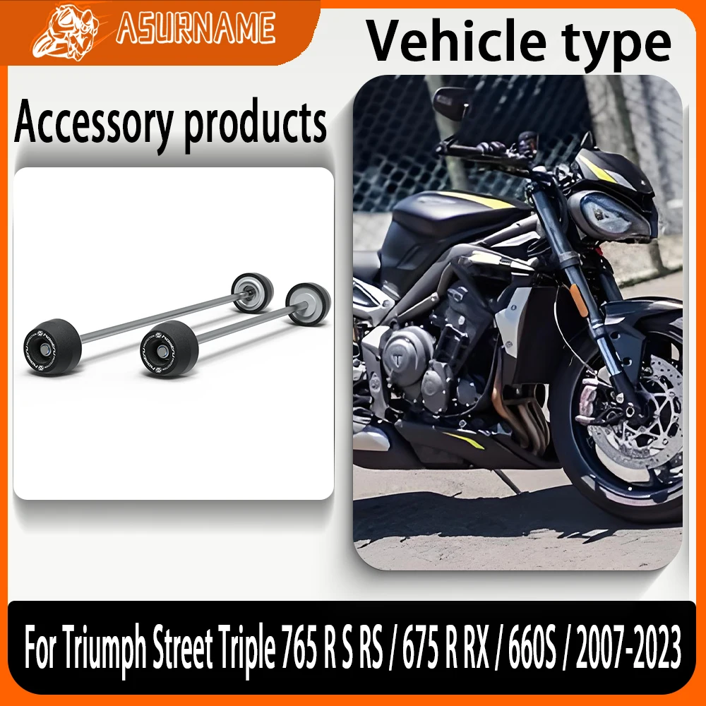For Triumph Street Triple 765 R S RS / 675 R RX / 660S / 2007-2023 Motorcycle Front Rear wheel Spindle Crash Protection
For Triumph Street Triple 765 R S RS / 675 R RX / 660S / 2007-2023 Motorcycle Front Rear wheel Spindle Crash Protection