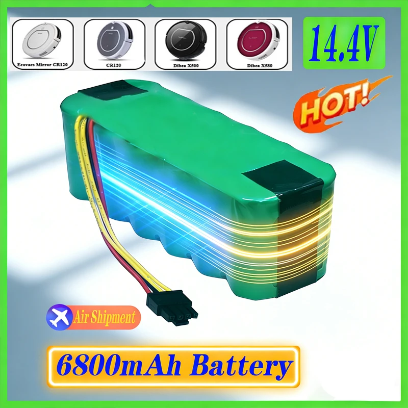 14.4V 3500mAh 6800mAh NI-MH for panda X500 Battery for Dibea X500 X580 X900 Vacuum Cleaner for Ecovacs Mirror CR120 battery
14.4V 3500mAh 6800mAh NI-MH for panda X500 Battery for Dibea X500 X580 X900 Vacuum Cleaner for Ecovacs Mirror CR120 battery 