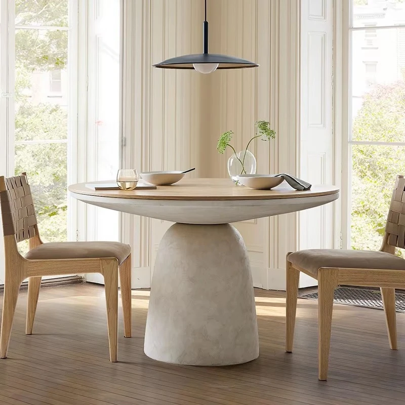 km-Round Dining Table with Plywood Top and Cement Base Cold Meets Warm Wood in Artful Harmony Mesa De Comedor%
km-Round Dining Table with Plywood Top and Cement Base Cold Meets Warm Wood in Artful Harmony Mesa De Comedor%