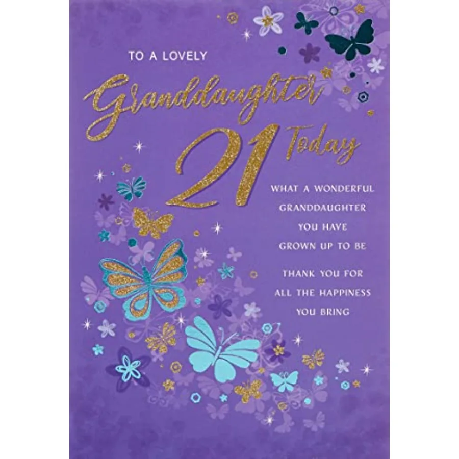 Regal Publishingn Modern Milestone Age Birthday Card 21st Granddaughter -, Green- 9 x 6 inches
Regal Publishingn Modern Milestone Age Birthday Card 21st Granddaughter -, Green- 9 x 6 inches