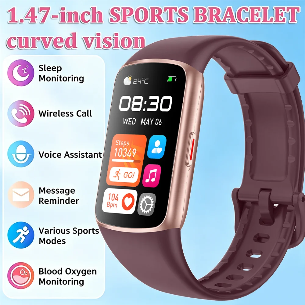 NEW Smartwatch 1.47"HD Screen Sleep&Health Monitoring Bluetooth Call Multi-Sport Modes Fashion Smart Watches For Women Men Gift
NEW Smartwatch 1.47"HD Screen Sleep&Health Monitoring Bluetooth Call Multi-Sport Modes Fashion Smart Watches For Women Men Gift