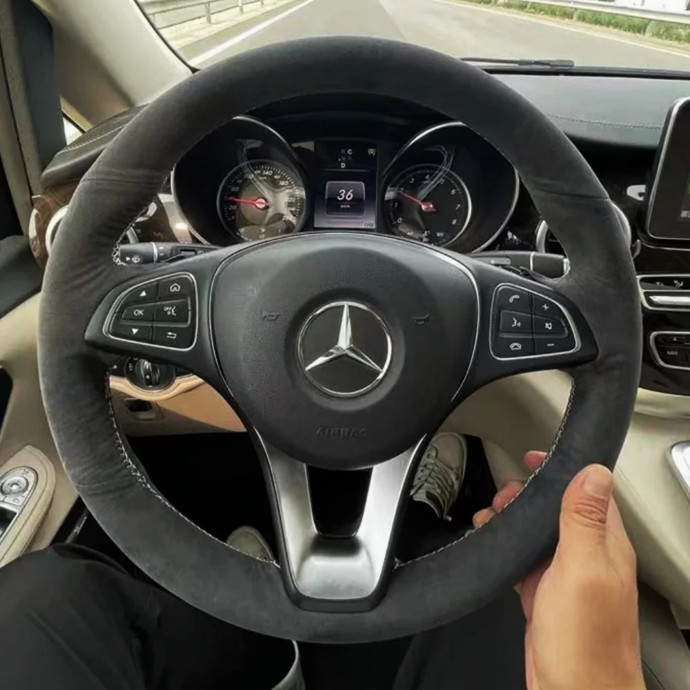 Customization Car Steering Wheel Cover Accessories Hand Sewing Suede Leather For Mercedes-Benz Vito III ( W447 ) 2015 - 2023
Customization Car Steering Wheel Cover Accessories Hand Sewing Suede Leather For Mercedes-Benz Vito III ( W447 ) 2015 - 2023