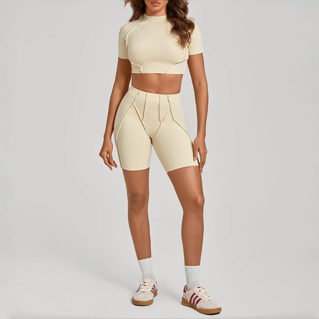 New Women's Tight Short-Sleeve Sports Shorts Yoga Set High-Waist Hip-Lifting Quick-Dry Fitness Suit Running Workout Gym Yoga Set
New Women's Tight Short-Sleeve Sports Shorts Yoga Set High-Waist Hip-Lifting Quick-Dry Fitness Suit Running Workout Gym Yoga Set