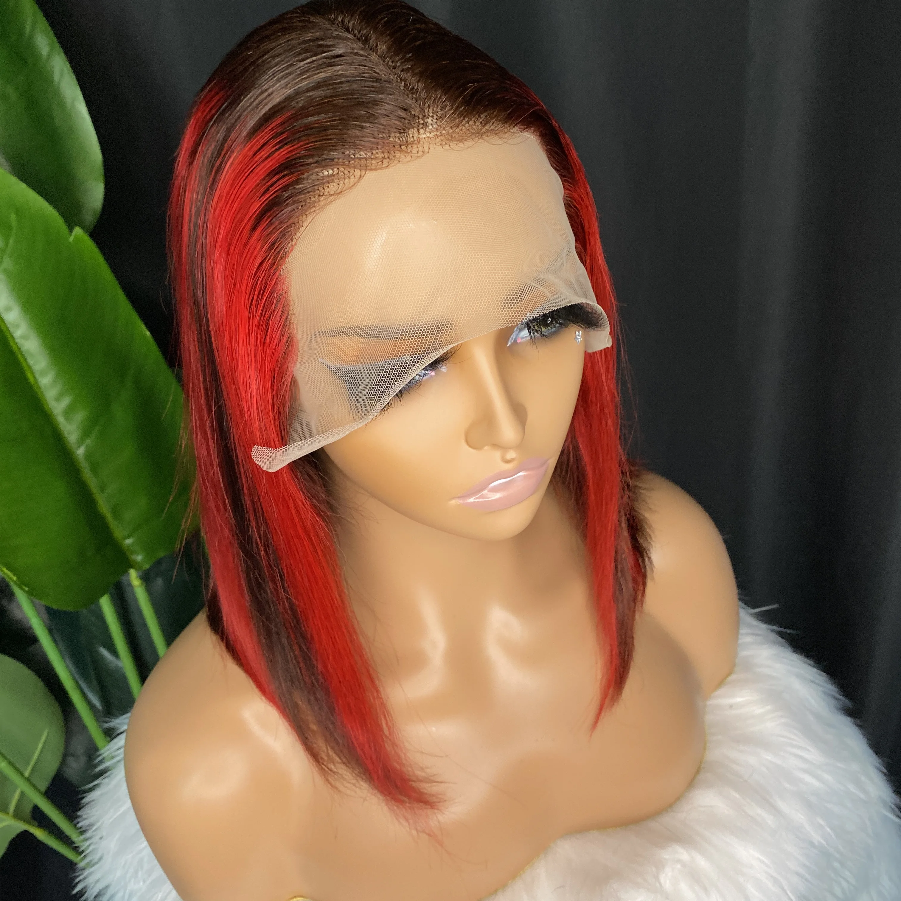 Skunk Stripe Short Bob 13X6X1 Lace Front Wigs for Black Women Straight Human Hair wig 180% Density
Skunk Stripe Short Bob 13X6X1 Lace Front Wigs for Black Women Straight Human Hair wig 180% Density