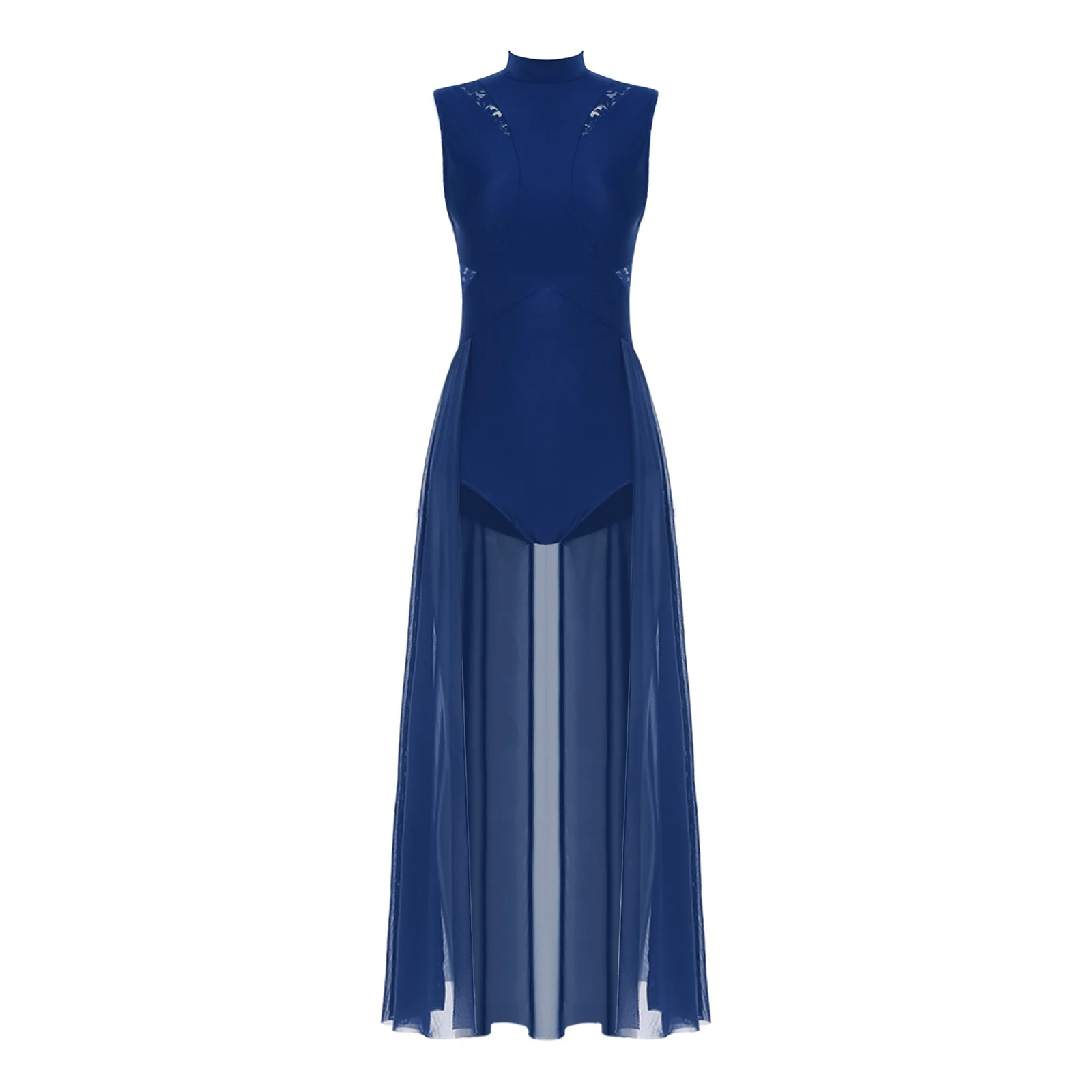 Womens Contemporary Lyrical Dance Leotard Dress Floral Lace Mesh Splice Skirt Mock Neck Sleeveless One Piece Dress Stage Costume
Womens Contemporary Lyrical Dance Leotard Dress Floral Lace Mesh Splice Skirt Mock Neck Sleeveless One Piece Dress Stage Costume