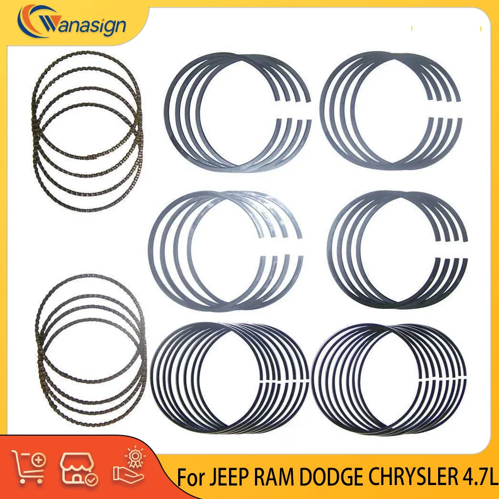 Engine Parts Piston Rings Set Fit 4.7 L V8 Gas For JEEP 02-11 RAM 00-11 DODGE 07 CHRYSLER 4.7L .020
Engine Parts Piston Rings Set Fit 4.7 L V8 Gas For JEEP 02-11 RAM 00-11 DODGE 07 CHRYSLER 4.7L .020