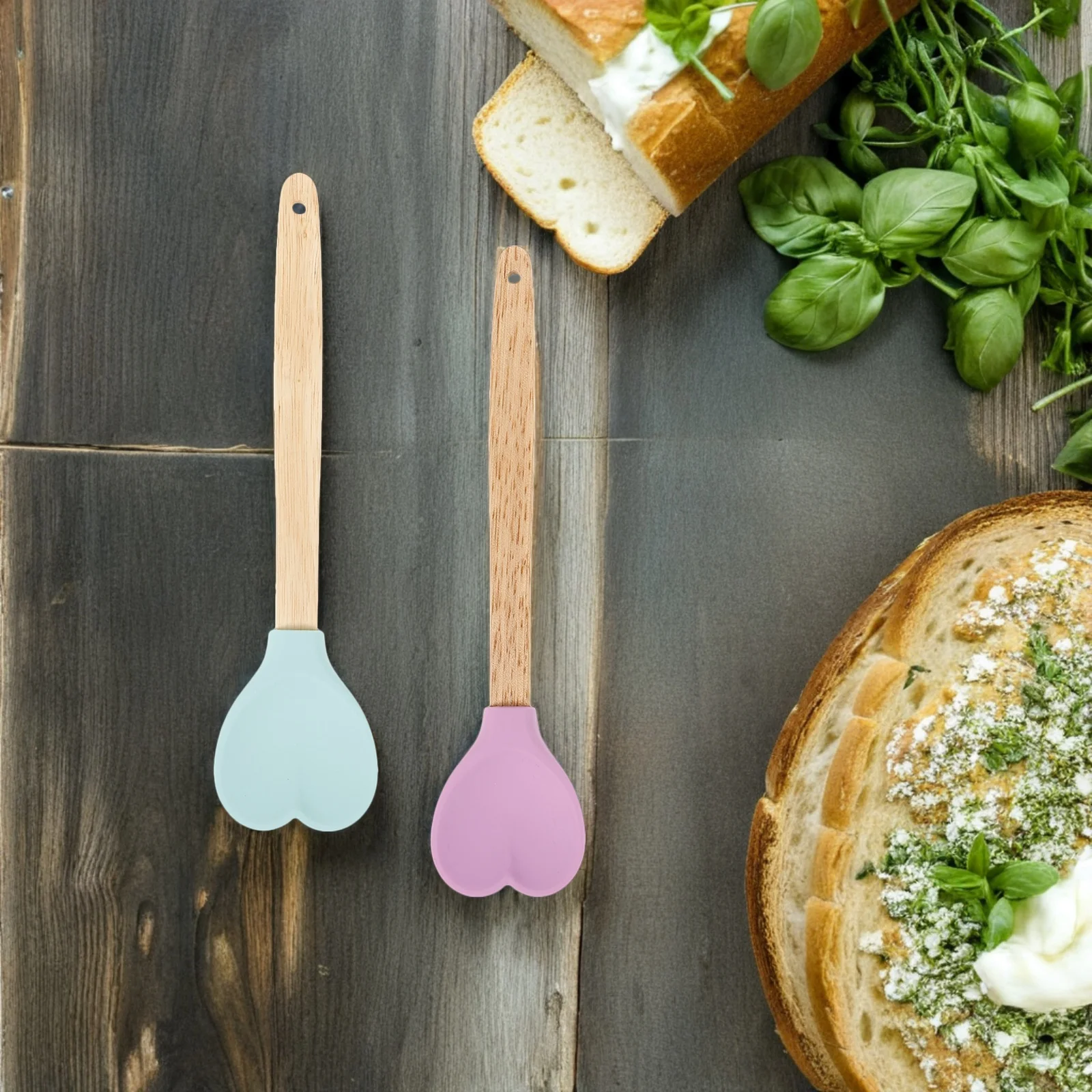 8 Pcs Heart Shaped Silicone Stirring Spoon Wood Handle Kitchen Gadgets Cooking Tools Heat ResistantSpoons Dessert Serving Easy
8 Pcs Heart Shaped Silicone Stirring Spoon Wood Handle Kitchen Gadgets Cooking Tools Heat ResistantSpoons Dessert Serving Easy