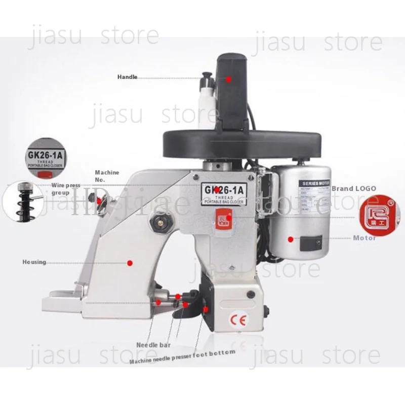 90W 220V Portable Oiled Woven Bag Sewing Machine - GK26-1A Model for Snake Skin Bag Sealing & Packaging
90W 220V Portable Oiled Woven Bag Sewing Machine - GK26-1A Model for Snake Skin Bag Sealing & Packaging