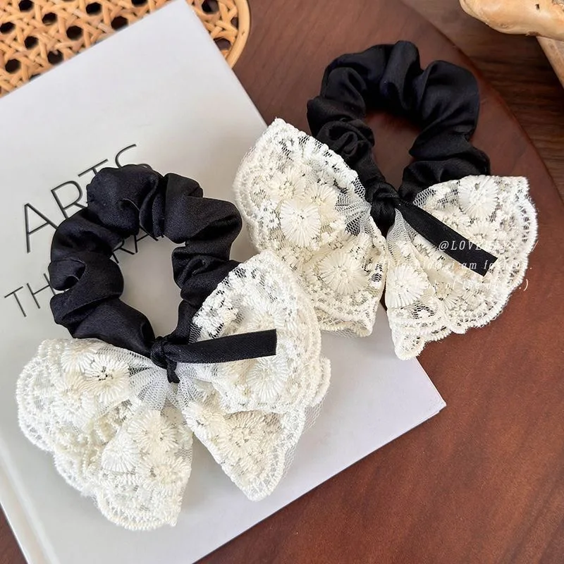Black Lace Bow Hair Scrunchies for Women Girls Kids, Vintage Sweet Korean Hair Accessories for Daily Casual Wear
Black Lace Bow Hair Scrunchies for Women Girls Kids, Vintage Sweet Korean Hair Accessories for Daily Casual Wear